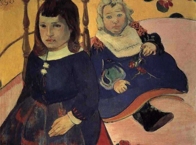 Paul Gauguin two children oil painting image